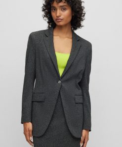 Hugo Boss Tailored Jackets-Slim-fit jacket in heavyweight woven cloth-boss outlet