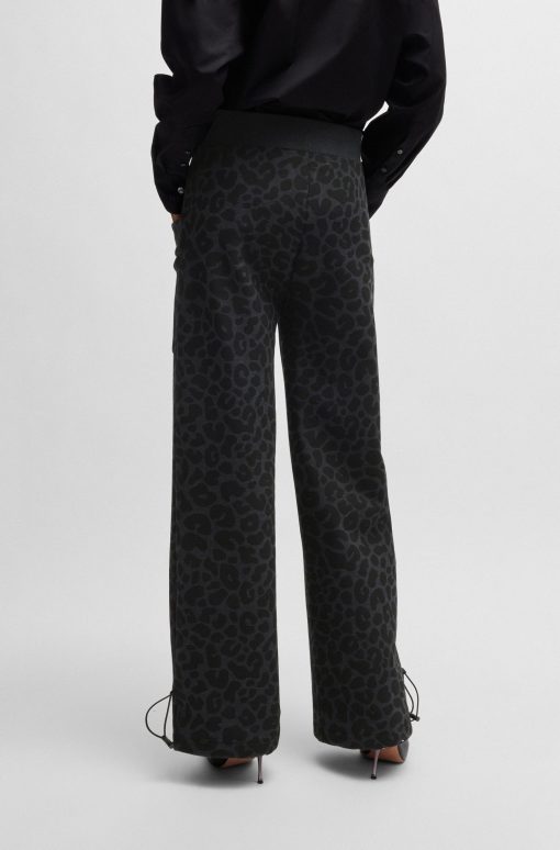 Hugo Boss-NAOMI x BOSS animal-print tracksuit bottoms with energear™-hugoboss - Image 2