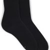 Hugo Boss Underwear, Pajamas, and Socks-Two-pack of ankle-length socks with branding-boss hugo 3