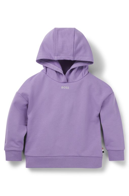 Hugo Boss-Kids' oversize-fit hoodie with embroidered logo-boss store near me