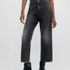 Hugo Boss Pants-Relaxed-fit, wide-leg wool trousers with skirt effect-hugo boss store near me 4