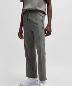 Hugo Boss Sweatshirts and Jogging Pants-HUGO x RB cotton-terry tracksuit bottoms with logo tape-boss outlet