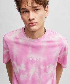 Hugo Boss-Cotton-jersey T-shirt with seasonal print-boss outlet 2