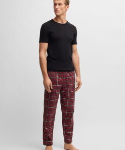 Hugo Boss Underwear-Stretch-cotton pajama bottoms with festive check-hugo boss sale 2