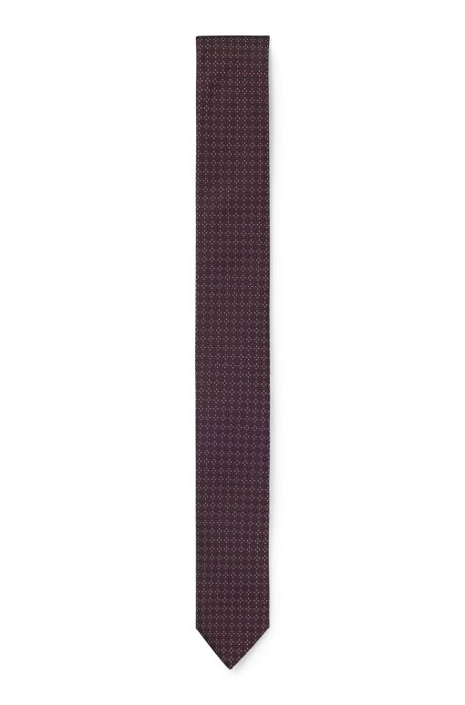 Hugo Boss Ties and Pocket Squares-Formal tie with all-over jacquard pattern-hugo