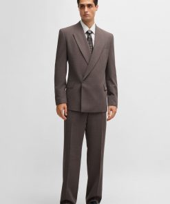 Hugo Boss-Regular-fit trousers in melange wool-boss hugo 2