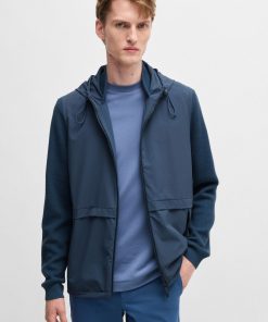 Hugo Boss-Softshell jacket with knitted details-hugo by hugo boss