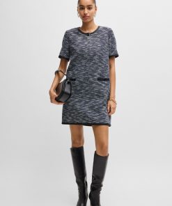 Hugo Boss Dresses-Relaxed-fit dress in tweed-boss outlet