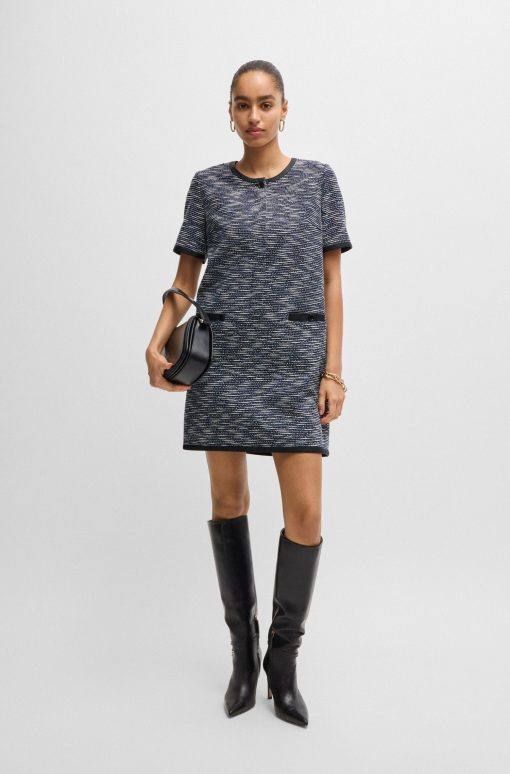 Hugo Boss Dresses-Relaxed-fit dress in tweed-boss outlet