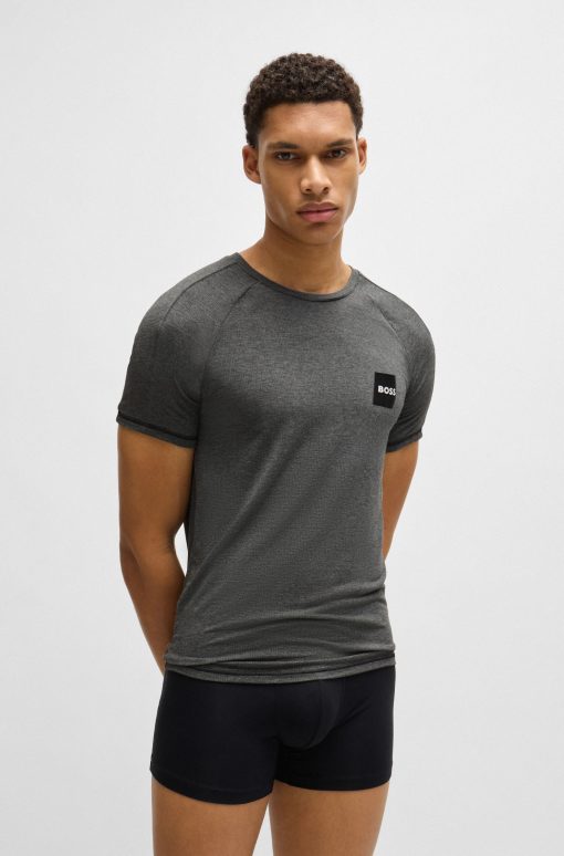 Hugo Boss-Stretch-jersey underwear T-shirt with logo print-hugo boss near me - Image 2