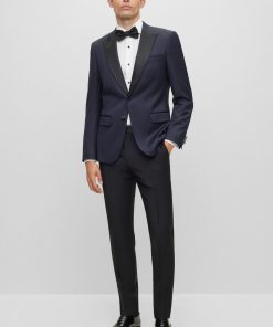 Hugo Boss Sport Coats-Slim-fit tuxedo jacket in wool serge-boss store 2