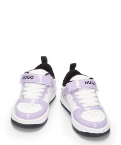 Hugo Boss-Kids’ logo trainers with faux leather-hugo by hugo boss 2