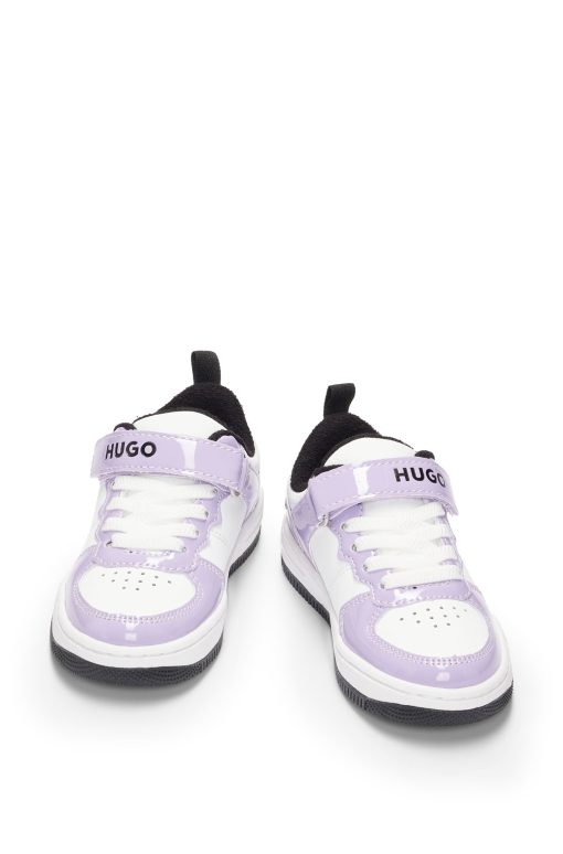 Hugo Boss-Kids' logo trainers with faux leather-hugo by hugo boss - Image 2