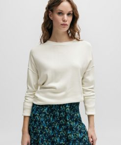 Hugo Boss Sweaters and Cardigans-Crew-neck sweater with slit cuffs-hugo boss store