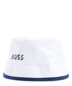 Hugo Boss-Baby reversible bucket hat with logo details-hugo boss outlet 2