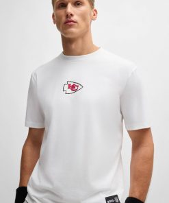 Hugo Boss T-Shirts-BOSS x NFL stretch-cotton T-shirt with special branding-hugo boss store near me 2