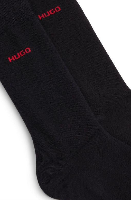 Hugo Boss Socks-Two-pack of regular-length socks in stretch fabric-hugo boss outlet - Image 2