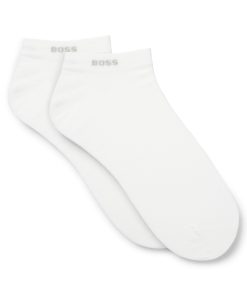 Hugo Boss Socks-Two-pack of ankle-length socks in stretch fabric-hugo boss near me