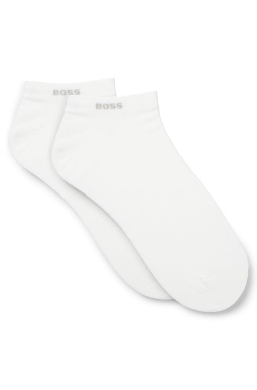 Hugo Boss Socks-Two-pack of ankle-length socks in stretch fabric-hugo boss near me