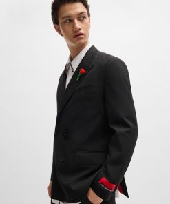 Hugo Boss Sport Coats-HUGO x Les Benjamins modern-fit jacket in jacquard fabric-hugo by hugo boss