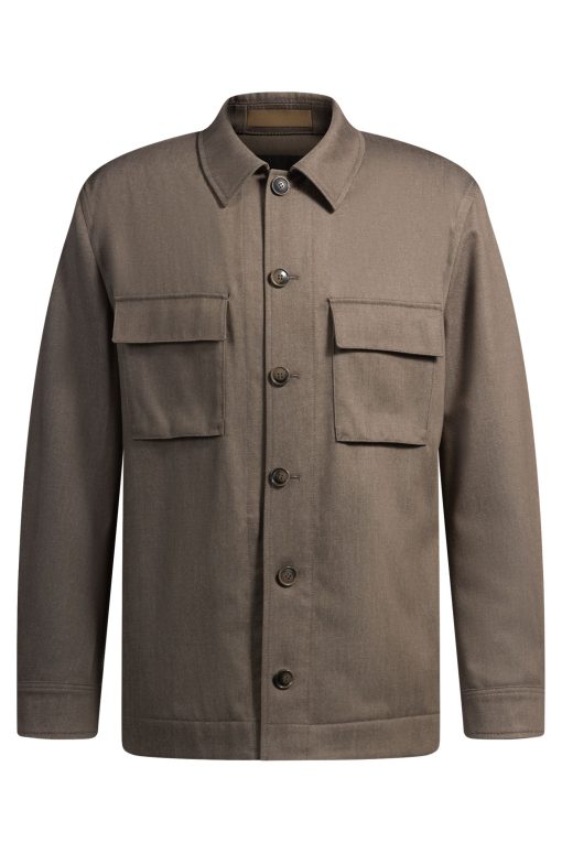 Hugo Boss-Relaxed-fit overshirt in virgin wool-boss hugo - Image 2