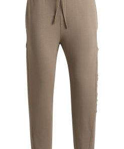 Hugo Boss Sweatshirts and Jogging Pants-Stretch-cotton tracksuit bottoms with embossed logo-boss store