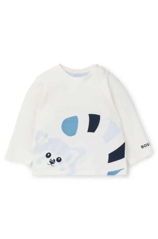 Hugo Boss-Baby T-shirt in stretch cotton with red-panda artwork-boss hugo