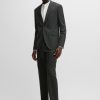 Hugo Boss Suits-Extra-slim-fit suit in checked performance-stretch cloth-boss outlet 4