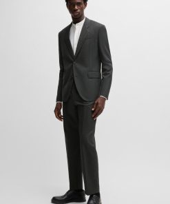 Hugo Boss Suits-Modern-fit suit in micro-patterned performance-stretch fabric-hugoboss