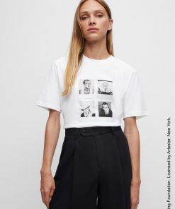 Hugo Boss T-Shirts-BOSS x Keith Haring gender-neutral T-shirt with photographic artwork-hugo boss sale 2