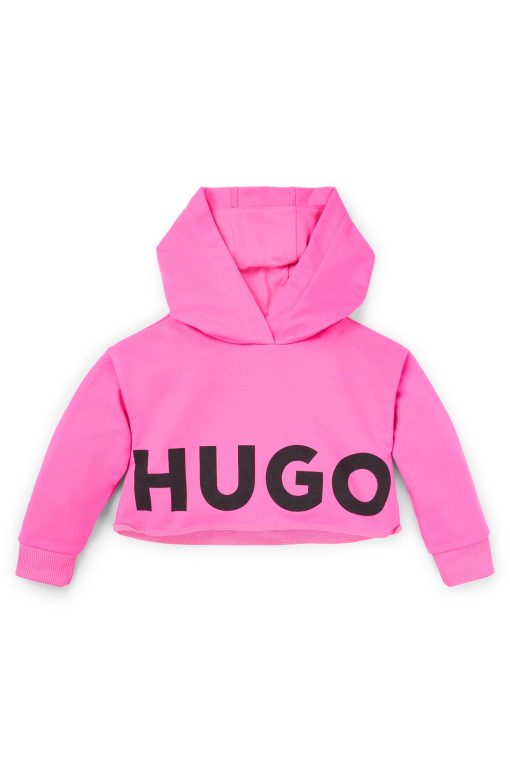 Hugo Boss-Kids' hoodie in French terry with logo details-hugo