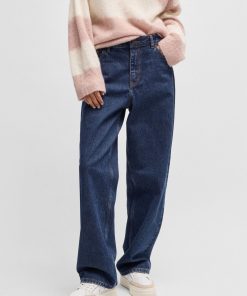 Hugo Boss Pants-Relaxed-fit jeans in rinse-washed blue denim-hugoboss