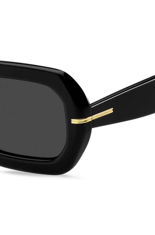 Hugo Boss Eyewear-Black-acetate sunglasses with gold-tone hinges-hugo by hugo boss - Image 2