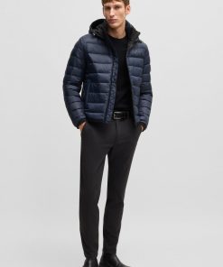 Hugo Boss Jackets and Coats-Water-repellent down jacket with tonal logo-boss near me 2