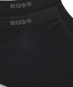 Hugo Boss Socks-Two-pack of ankle-length socks in stretch fabric-hugo boss store near me 2