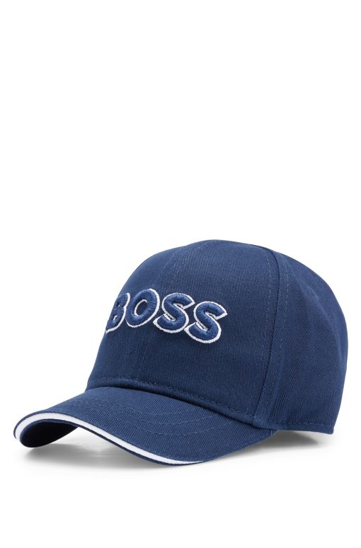 Hugo Boss-Kids' cap in cotton twill with raised logo-hugo - Image 2