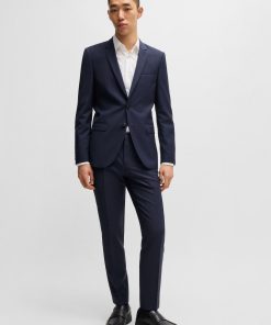 Hugo Boss Sport Coats-Extra-slim-fit suit jacket in melange wool-hugoboss 2