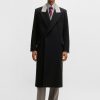 Hugo Boss Jackets and Coats-Slim-fit coat with all-over check-hugo boss store 3