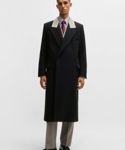 Hugo Boss Jackets and Coats-Wool coat with peak lapels-hugo