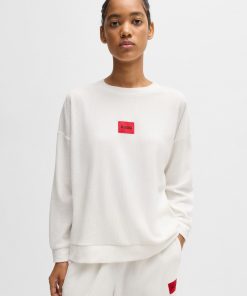 Hugo Boss Sweaters and Cardigans-Sweatshirt with red logo label-hugo