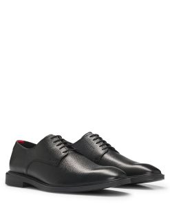 Hugo Boss Business Shoes-Derby shoes in grained leather-boss near me