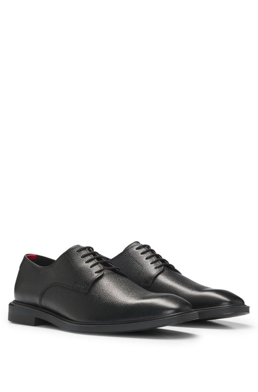 Hugo Boss Business Shoes-Derby shoes in grained leather-boss near me