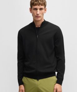 Hugo Boss Sweaters and Cardigans-Virgin-wool cardigan in a regular fit-hugo