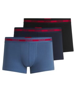 Hugo Boss Underwear-Three-pack of logo-waistband trunks in stretch cotton-boss outlet