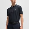 Hugo Boss Polo Shirts-Printed-mesh polo shirt with logo detail-hugo by hugo boss 4