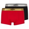 Hugo Boss Underwear-Three-pack of stretch-cotton trunks with logo waistbands-hugo by hugo boss 3