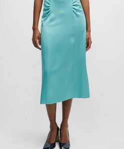 Hugo Boss Skirts-High-waisted A-line skirt with gathered details-hugo boss store