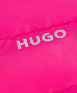 Hugo Boss-Kids’ hooded puffer jacket with lustrous logo print-boss hugo 2