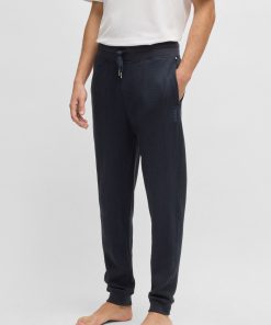 Hugo Boss Sweatshirts and Jogging Pants-Cotton tracksuit bottoms with embroidered logo-boss store