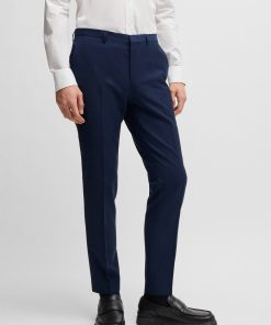 Hugo Boss-Extra-slim-fit suit trousers in melange wool-hugo